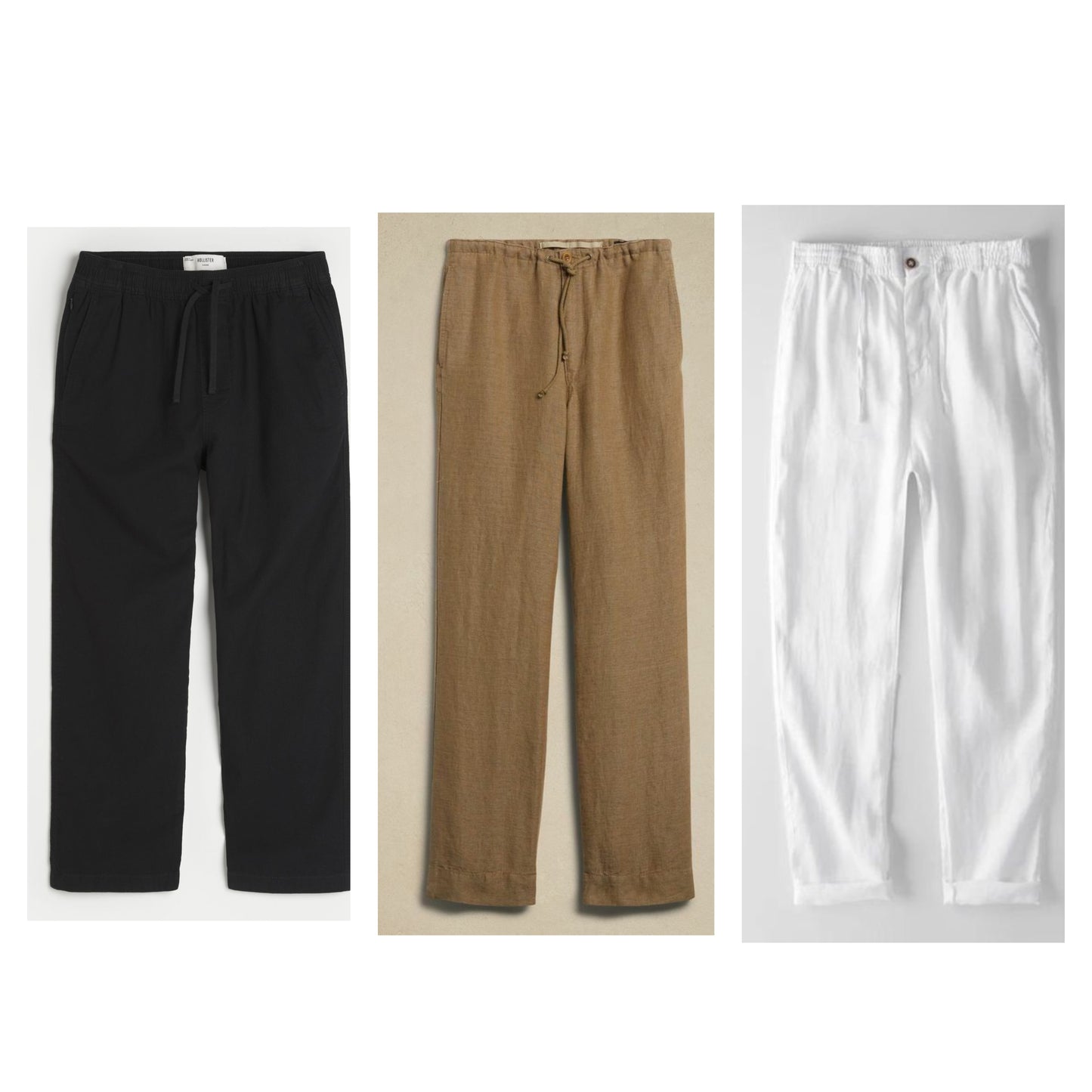 SET OF 3 LINEN PANTS AT 1199