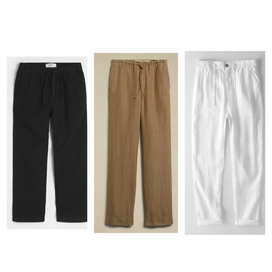 SET OF 3 LINEN PANTS AT 1199